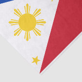 Papier Mousseline Papier de tissu patriotique avec drapeau des Phili (Détail)