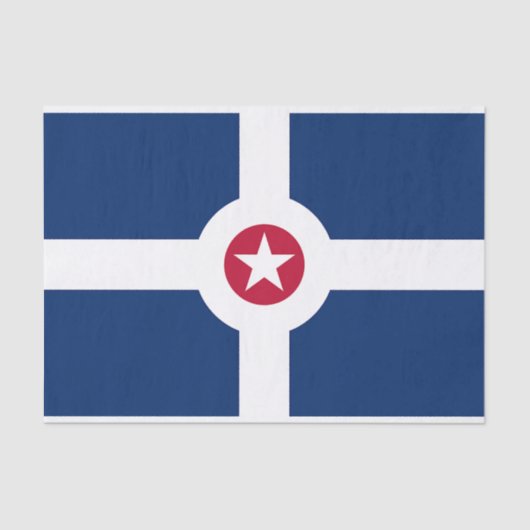 Papier Mousseline Papier de tissu patriotique avec drapeau d'Indiana (Recto)