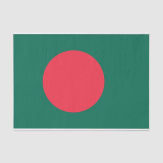 Papier Mousseline Papier de tissu patriotique avec drapeau du Bangla (Recto)