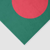 Papier Mousseline Papier de tissu patriotique avec drapeau du Bangla (Détail)