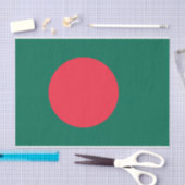 Papier Mousseline Papier de tissu patriotique avec drapeau du Bangla (Artisanat)