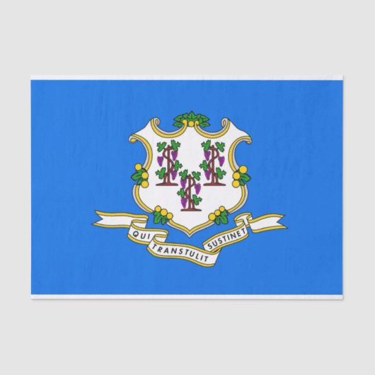 Papier Mousseline Papier de tissu patriotique avec drapeau du Connec (Recto)