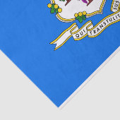 Papier Mousseline Papier de tissu patriotique avec drapeau du Connec (Détail)