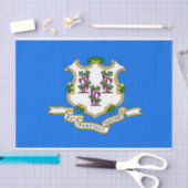 Papier Mousseline Papier de tissu patriotique avec drapeau du Connec (Artisanat)