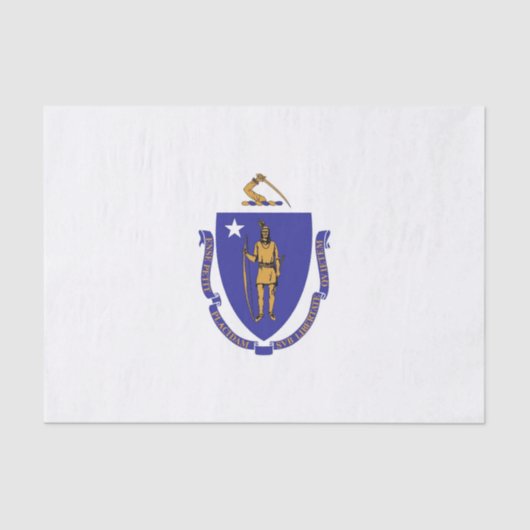 Papier Mousseline Papier de tissu patriotique avec drapeau du Massac (Recto)