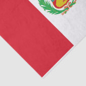 Papier Mousseline Papier de tissu patriotique avec drapeau du Pérou (Détail)