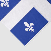 Papier Mousseline Papier de tissu patriotique avec drapeau du Québec (Détail)