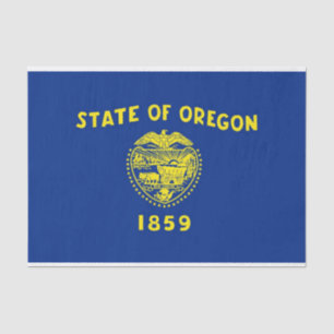 Papier Mousseline Papier de tissu patriotique avec drapeau Oregon, U