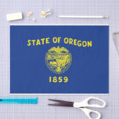 Papier Mousseline Papier de tissu patriotique avec drapeau Oregon, U (Artisanat)