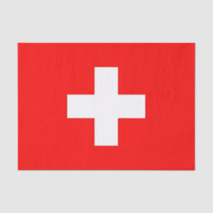 Papier Mousseline Papier de tissu patriotique avec drapeau suisse