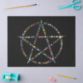 Papier Mousseline papier de tissu pentagramme wicca (Artisanat)