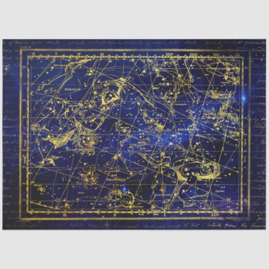 Papier Mousseline papier de tissu persée et andromeda constellation (Recto)