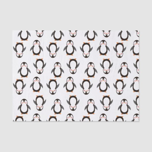 Papier Mousseline Papier de tissu pingouin (Recto)