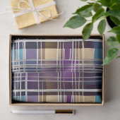 Papier Mousseline Papier de tissu plaid abstrait (Cadeau)