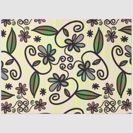 Papier Mousseline papier de tissu pour pétales botaniques (Recto)