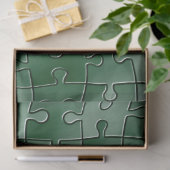 Papier Mousseline papier de tissu pour pièces de puzzle vert (Cadeau)