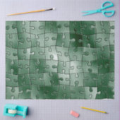 Papier Mousseline papier de tissu pour pièces de puzzle vert (Artisanat)