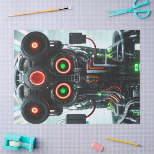 Papier Mousseline Papier de tissu Robot 5 (Artisanat)