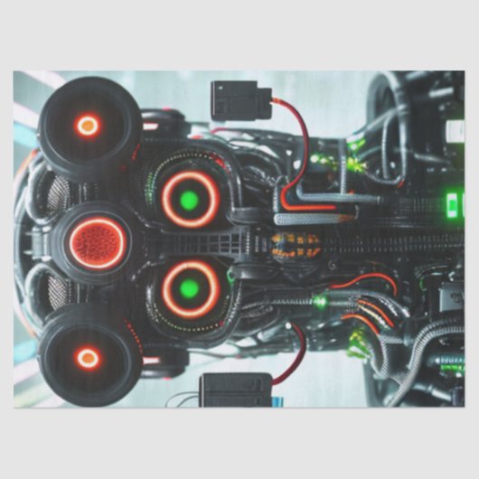 Papier Mousseline Papier de tissu Robot 5 (Recto)