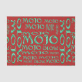 Papier Mousseline Papier de tissu rouge Mojo (Recto)