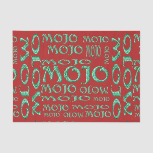 Papier Mousseline Papier de tissu rouge Mojo (Recto)