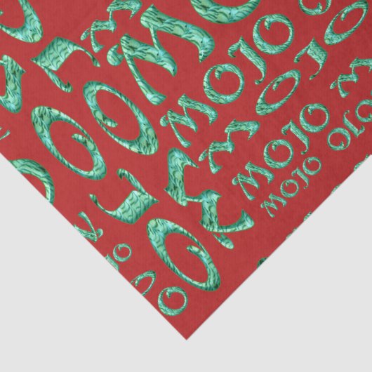 Papier Mousseline Papier de tissu rouge Mojo (Détail)