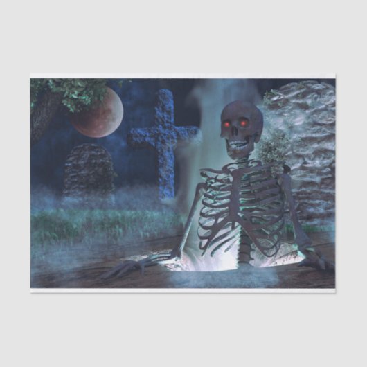 Papier Mousseline papier de tissu squelette (Recto)