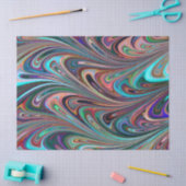 Papier Mousseline papier de tissu tourbillon arc-en-ciel (Artisanat)