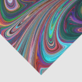 Papier Mousseline papier de tissu tourbillon arc-en-ciel (Détail)