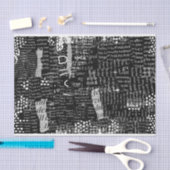 Papier Mousseline Papier de tissu typographique pour découpage ou co (Artisanat)