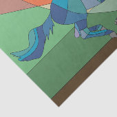 Papier Mousseline papier de tissu unicorne en verre verni (Détail)