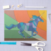 Papier Mousseline papier de tissu unicorne en verre verni (Artisanat)