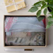 Papier Mousseline papier de tissu valentine kitten (Cadeau)