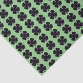 Papier Mousseline Papier de tissu vert Clocher noir (Détail)