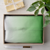 Papier Mousseline Papier de tissu vert foncé dégradé à vert clair (Cadeau)