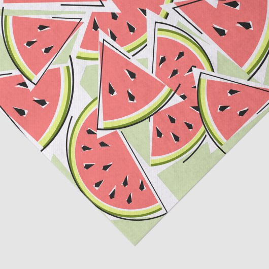 Papier Mousseline Papier de tissu vert pastèque (Détail)