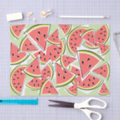 Papier Mousseline Papier de tissu vert pastèque (Artisanat)