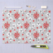 Papier Mousseline Papier de tissu Winter Berries (Artisanat)