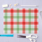 Papier Mousseline Papier de tissus à couches rouges et vertes (Artisanat)