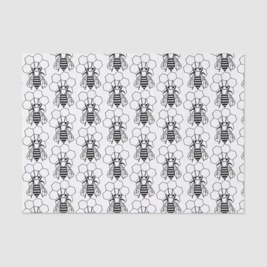 Papier Mousseline Papier de tissus - Abeilles (Recto)