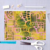 Papier Mousseline Papier de tissus Abstrait moderne (Artisanat)