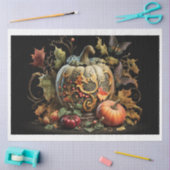 Papier Mousseline Papier de tissus - automne "N" citrouille (Artisanat)