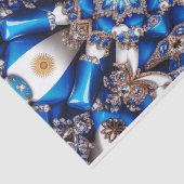 Papier Mousseline Papier de tissus aux couleurs argentins (Détail)