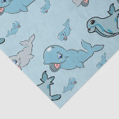 Papier Mousseline Papier de tissus avec baleines et phoques (Détail)