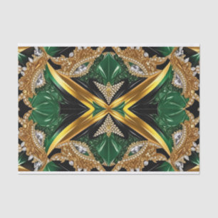 Papier Mousseline Papier de tissus avec design coloré jamaïcain