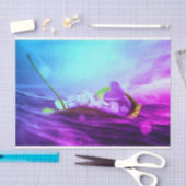 Papier Mousseline Papier de tissus avec sirène de bébé (Artisanat)