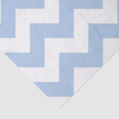 Papier Mousseline Papier de tissus bleu clair et blanc Zigzag (Détail)