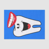 Papier Mousseline Papier de tissus bleu dentition (Recto)