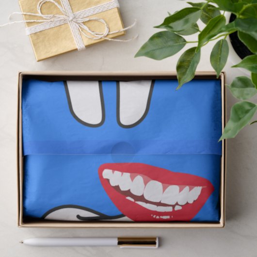 Papier Mousseline Papier de tissus bleu dentition (Cadeau)