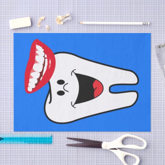 Papier Mousseline Papier de tissus bleu dentition (Artisanat)